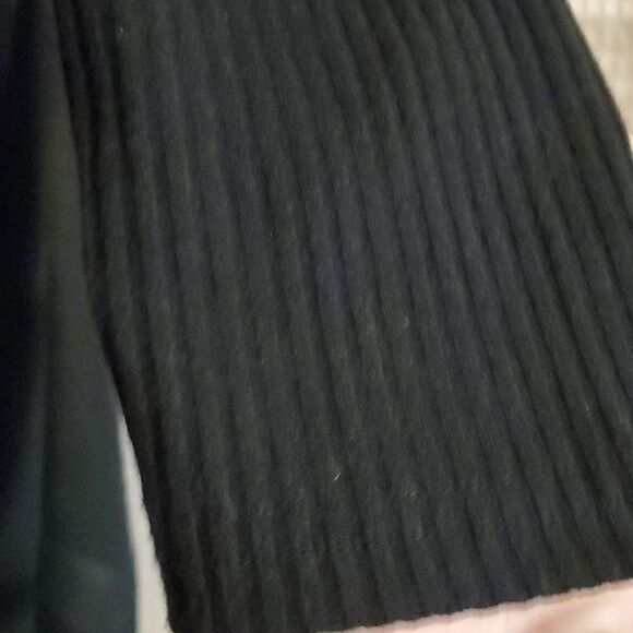 UMGEE RIBBED TUNIC BLACK S high low - Picture 3 of 6